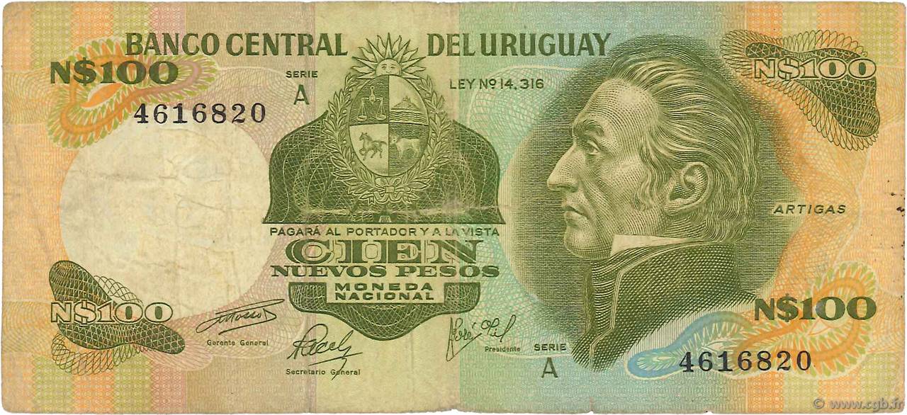 100 Nuevo Pesos  URUGUAY  1975 P.060a B