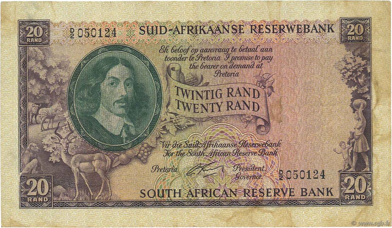 20 Rand AFRIQUE DU SUD  1962 P.108A pr.TTB