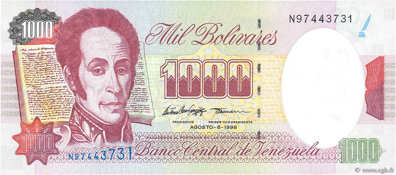 1000 Bolivares VENEZUELA  1998 P.076d NEUF