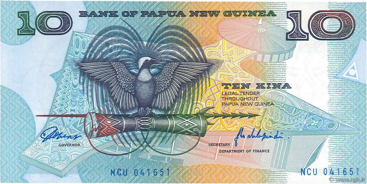 10 Kina PAPUA NUOVA GUINEA  1988 P.09a FDC