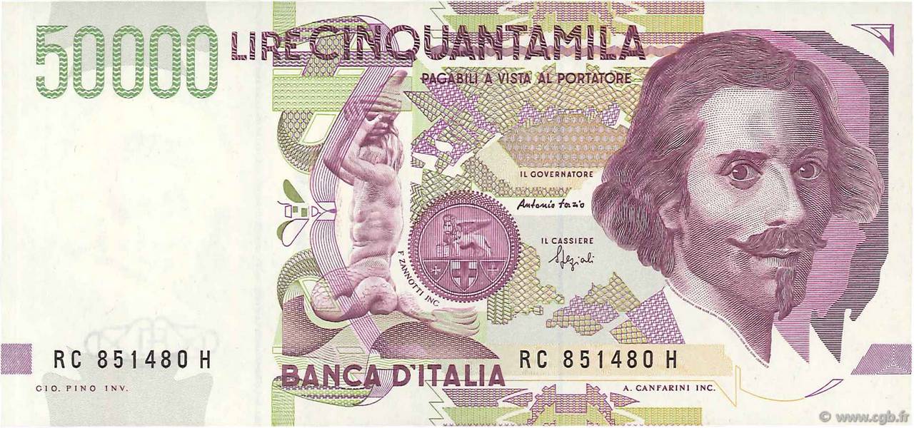 50000 Lire ITALIE  1992 P.116b NEUF