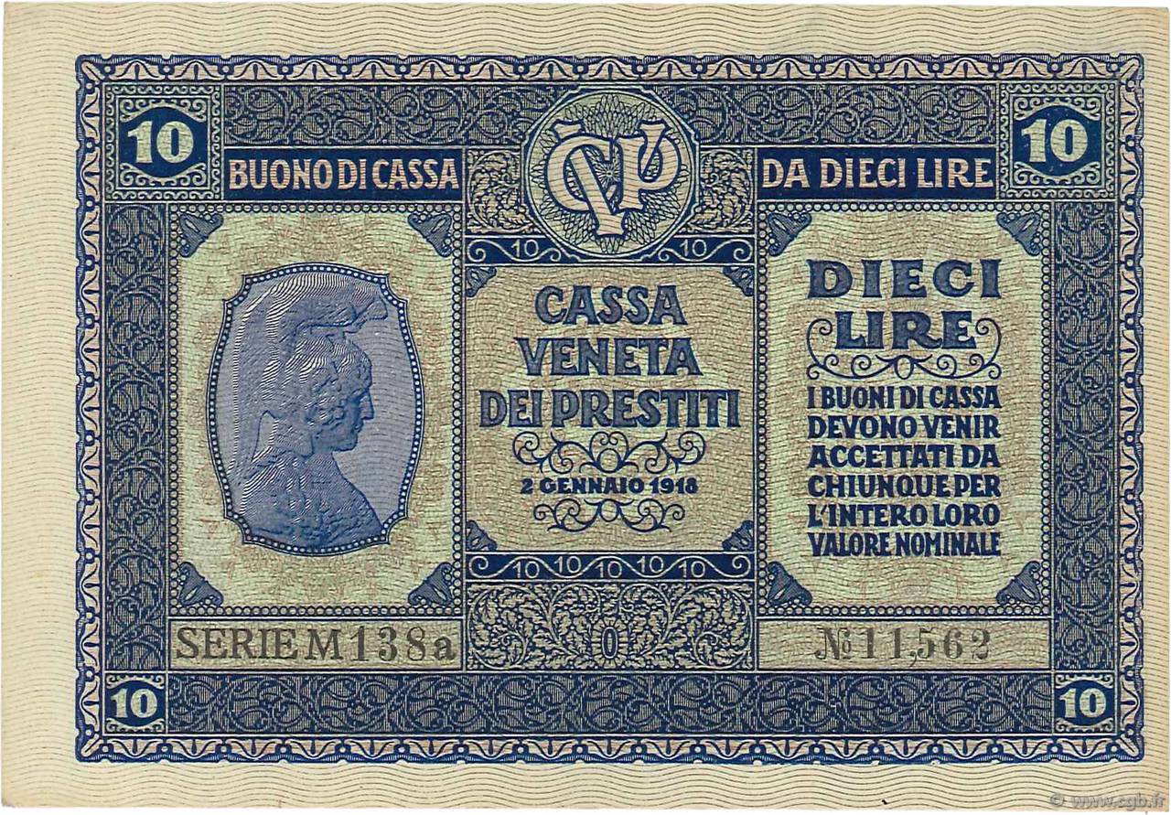 10 Lire ITALIE  1918 PM.06 SPL+
