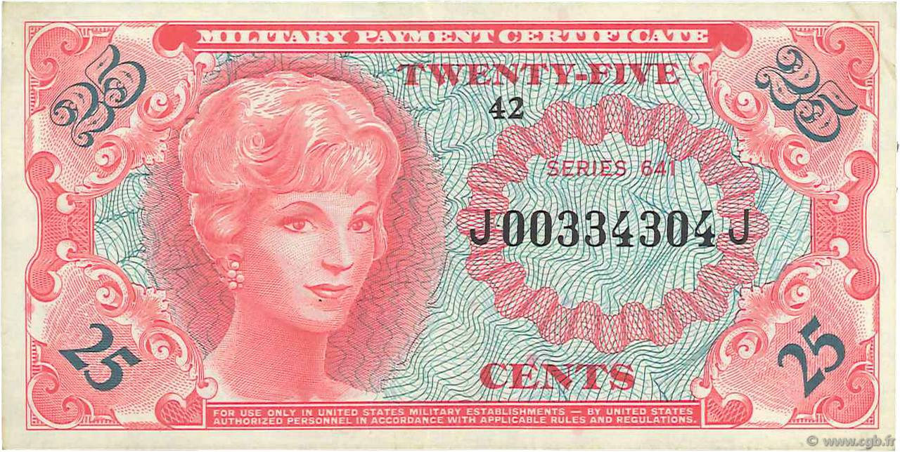 25 Cents ÉTATS-UNIS D AMÉRIQUE  1965 P.M059a TTB