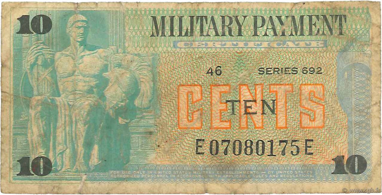 10 Cents ÉTATS-UNIS D AMÉRIQUE  1970 P.M092 TB