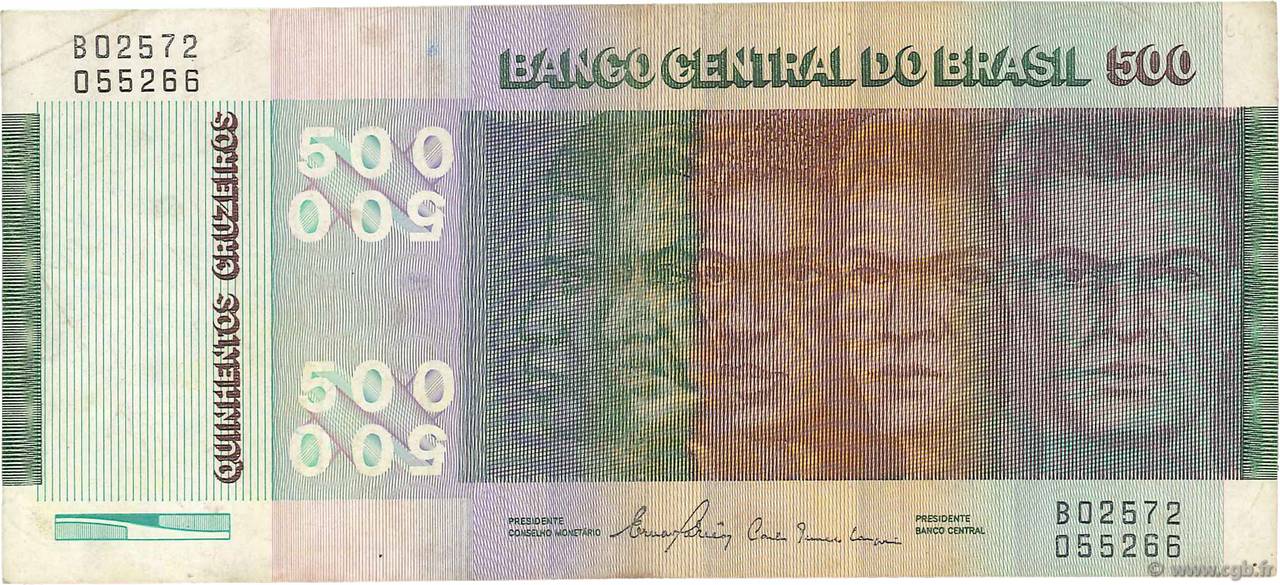 500 Cruzeiros Commémoratif BRÉSIL  1974 P.196Ac TB