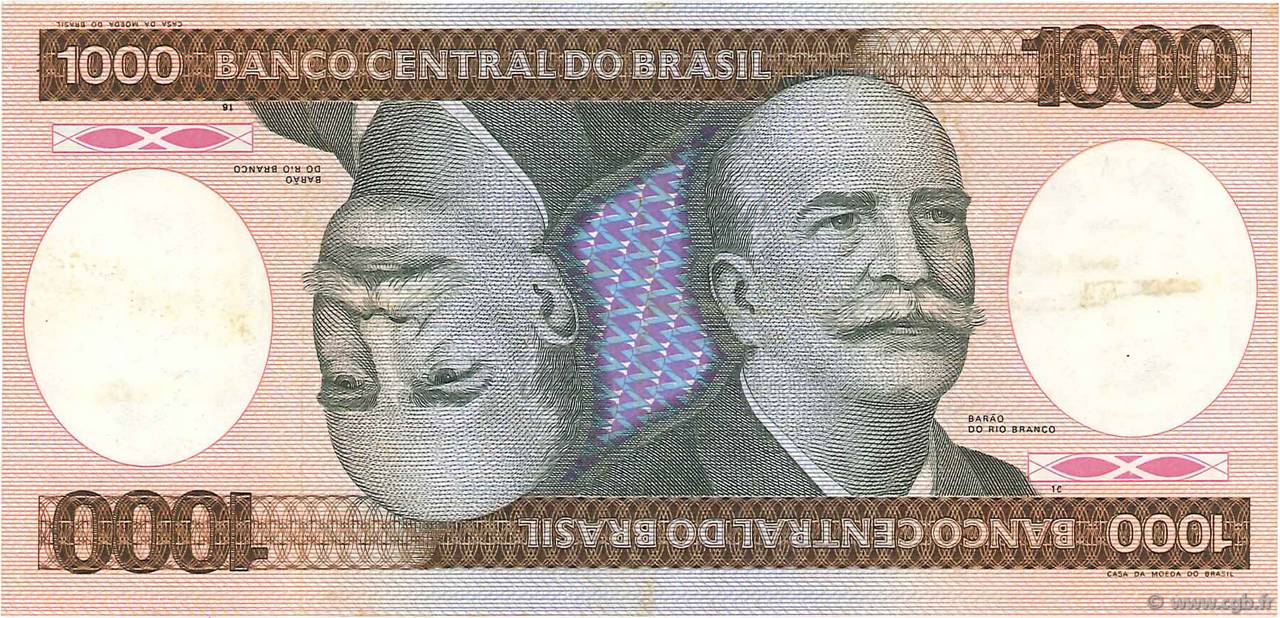 1000 Cruzeiros BRÉSIL  1981 P.201a TTB