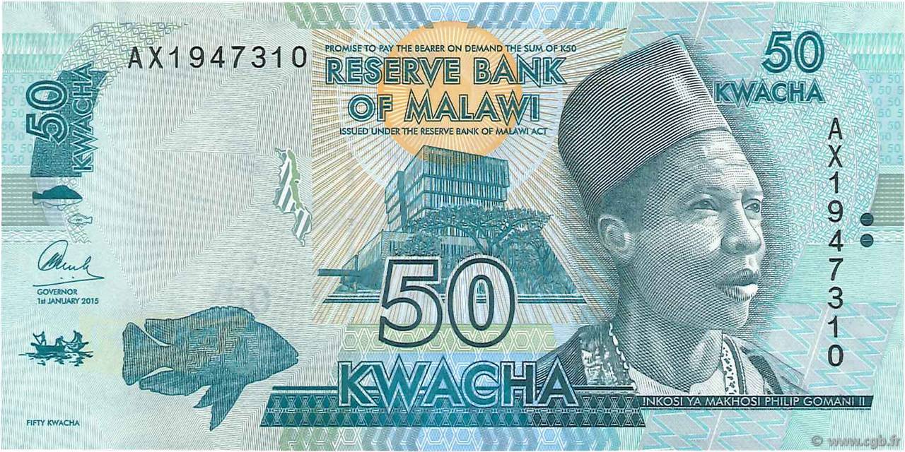 50 Kwacha MALAWI  2015 P.58 NEUF