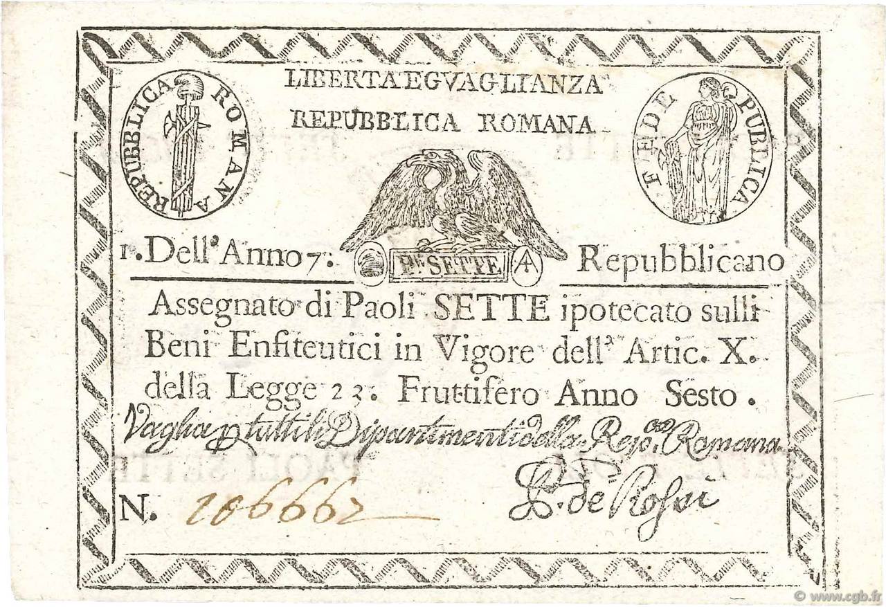 7 Paoli ITALIE  1798 PS.537 SUP
