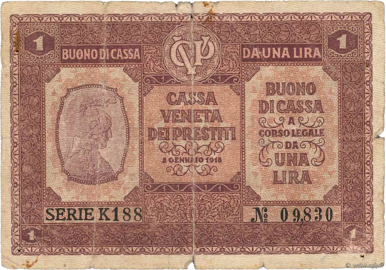 1 Lira ITALIE  1918 PM.04 B