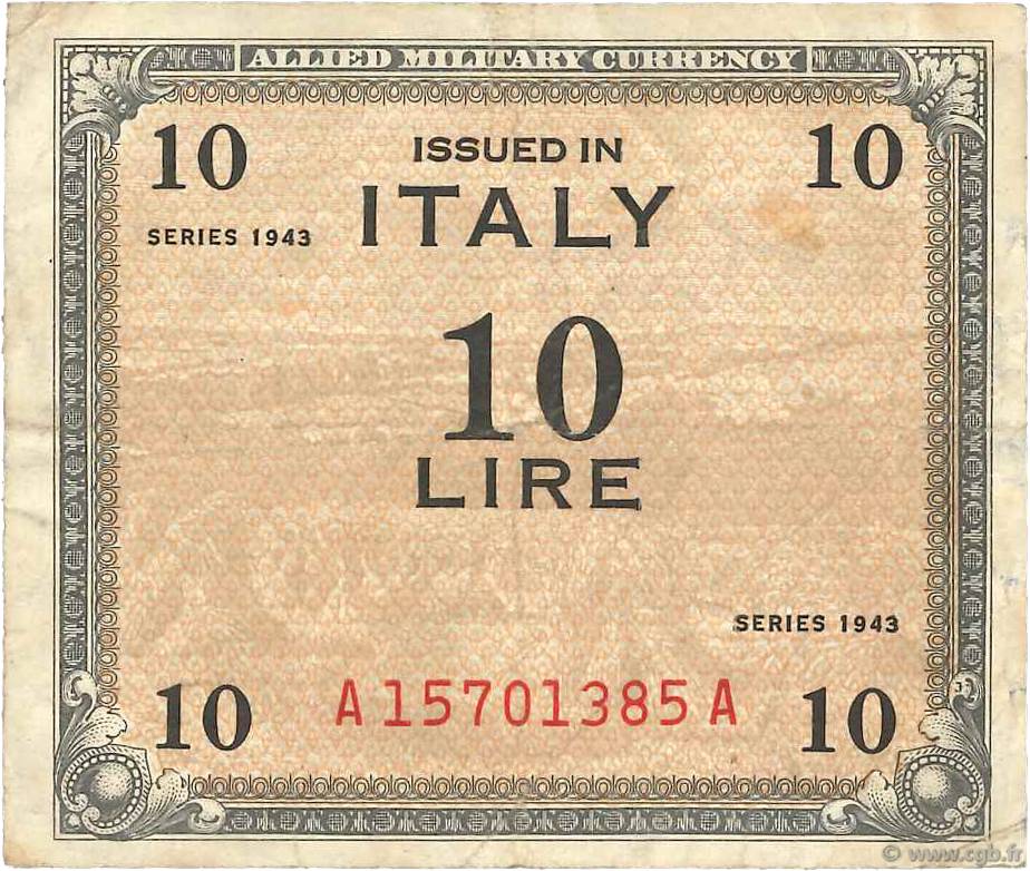 10 Lire ITALIE  1943 PM.13a TB+