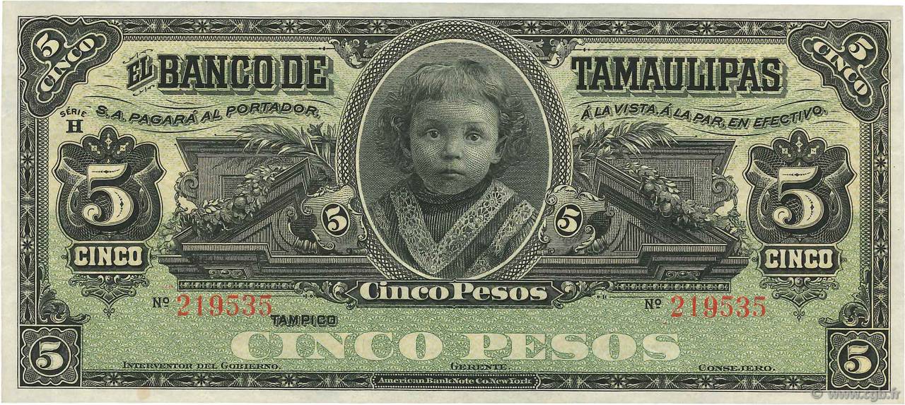 5 Pesos MEXICO  1902 PS.0429d AU