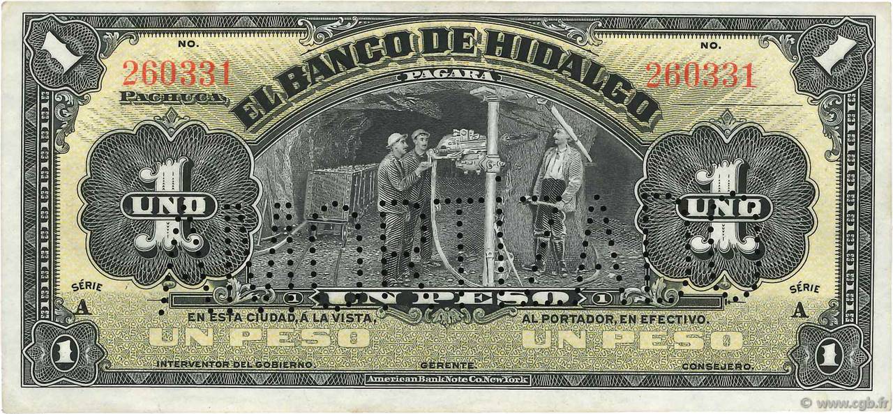 1 Pesos MEXIQUE Hidalgo 1914 PS.0304b SPL