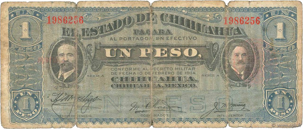 1 Peso MEXIQUE  1914 PS.0529f B