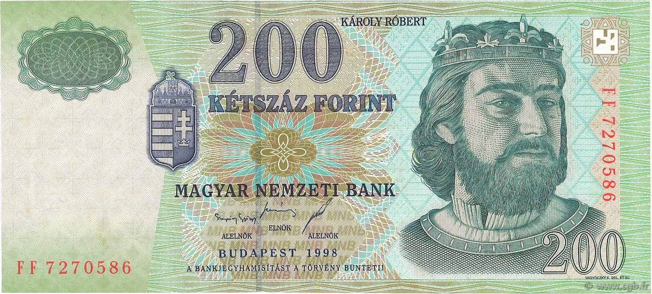200 Forint HONGRIE  1998 P.178a SUP