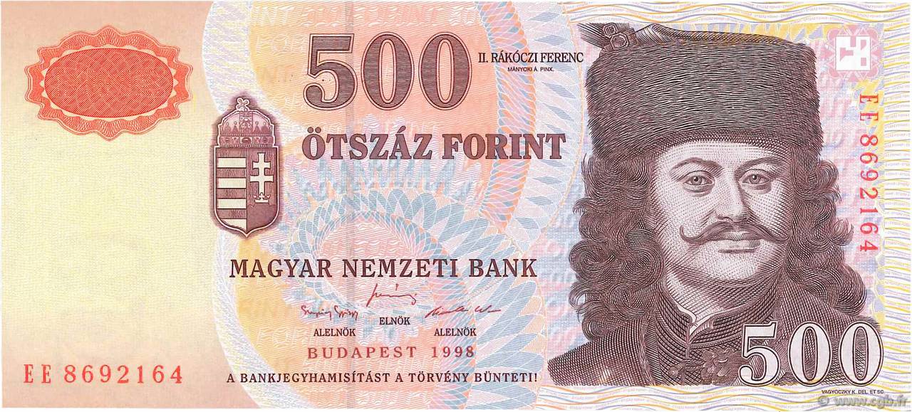 500 Forint HONGRIE  1998 P.179a NEUF