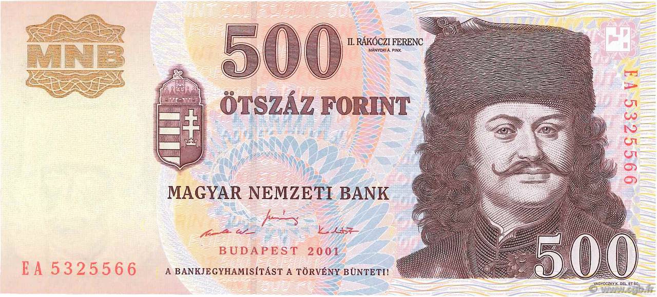 500 Forint HONGRIE  2001 P.188a NEUF