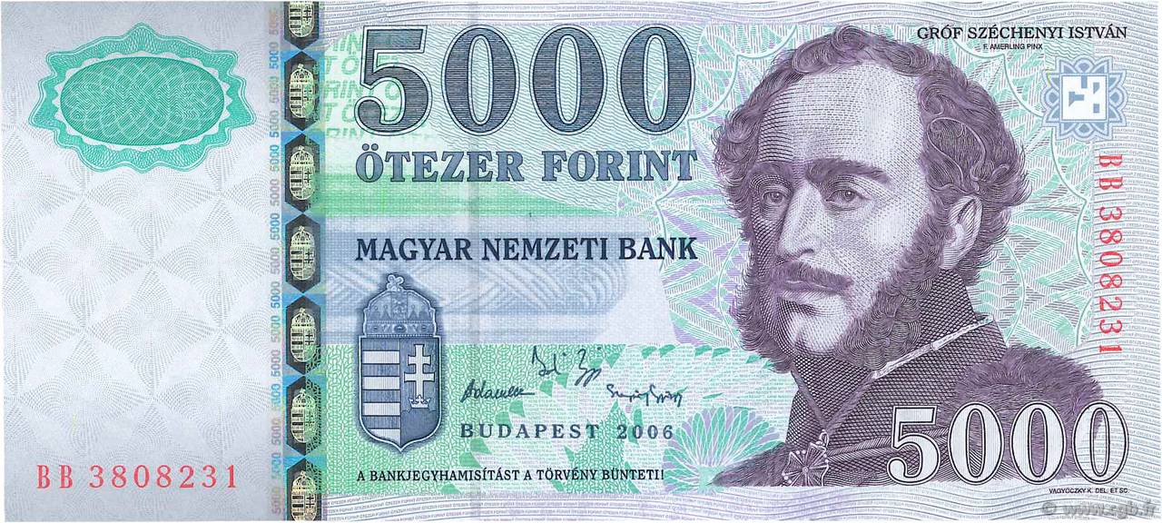 5000 Forint HONGRIE  2006 P.191b NEUF