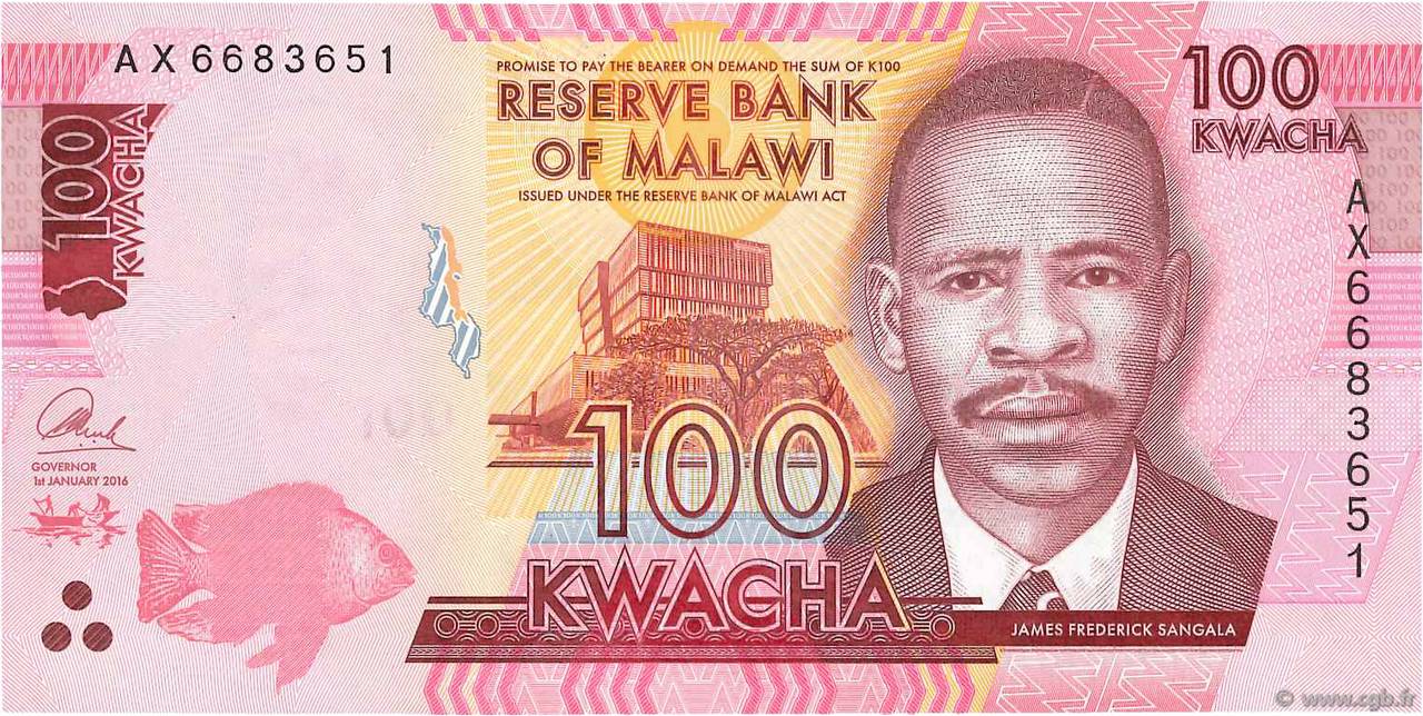 100 Kwacha MALAWI  2016 P.65 NEUF
