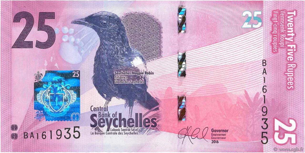 25 Rupees SEYCHELLES 2016 P.48 NEUF