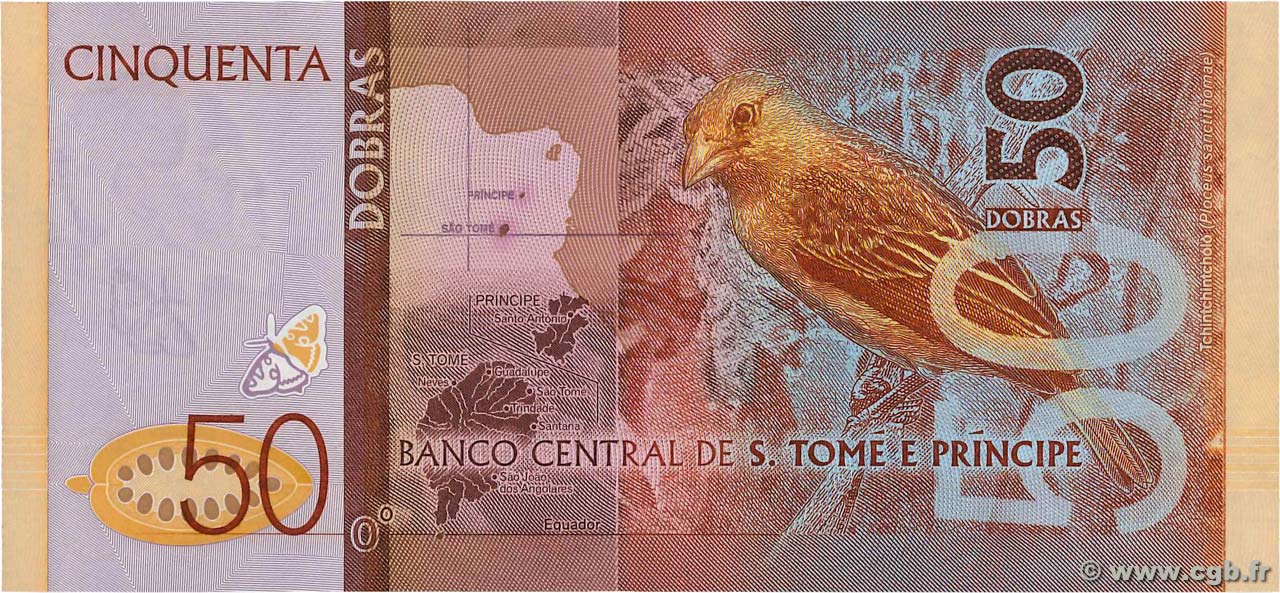 50 Dobras SAINT THOMAS Et PRINCE 2016 P 73 B97 6825 Billets