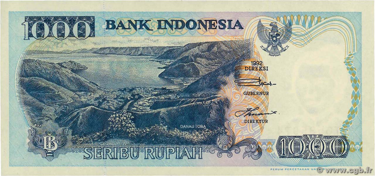 1000 Rupiah INDONESIA  2000 P.129i FDC