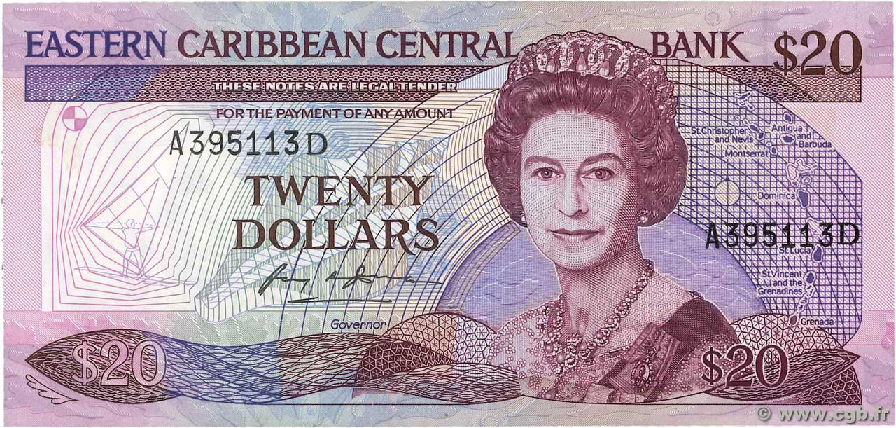 20 Dollars CARAÏBES 1986 P.19d SUP