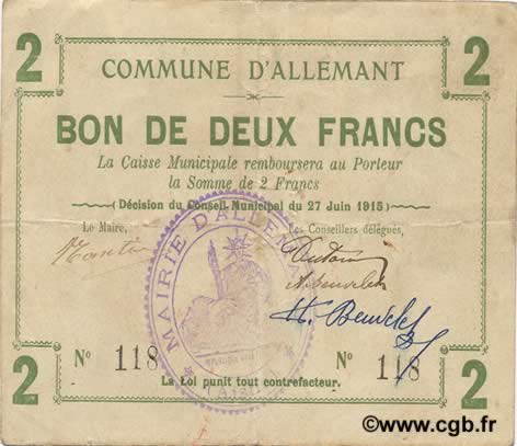 2 Francs FRANCE régionalisme et divers  1915 JP.02-0020 TTB