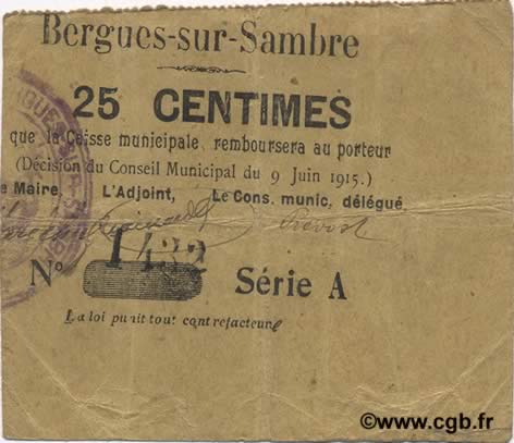 25 Centimes FRANCE régionalisme et divers  1915 JP.02-0208 TB+