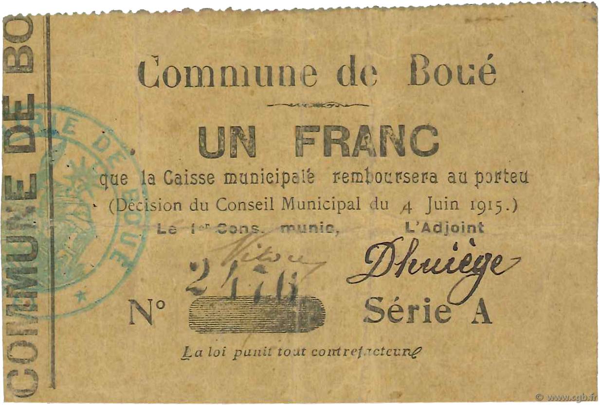 1 Franc FRANCE régionalisme et divers  1915 JP.02-0308 TTB