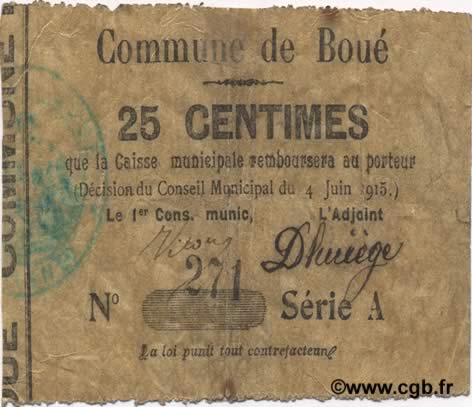 25 Centimes FRANCE régionalisme et divers  1915 JP.02-0309 TB