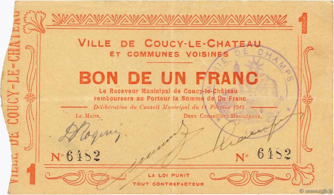 1 Franc FRANCE régionalisme et divers  1915 JP.02-0526 TTB