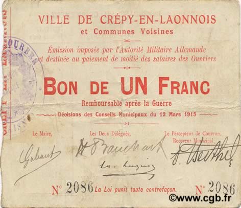 1 Franc FRANCE régionalisme et divers  1915 JP.02-0538 TTB