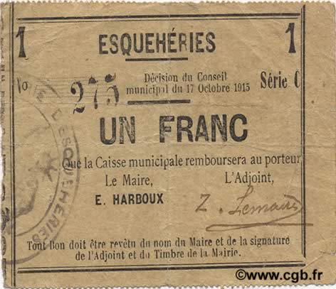 1 Franc FRANCE régionalisme et divers  1915 JP.02-0662 TTB