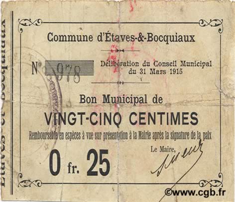 25 Centimes FRANCE régionalisme et divers  1915 JP.02-0711 TB
