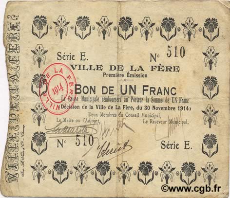 1 Franc FRANCE Regionalismus und verschiedenen  1914 JP.02-0784 SS