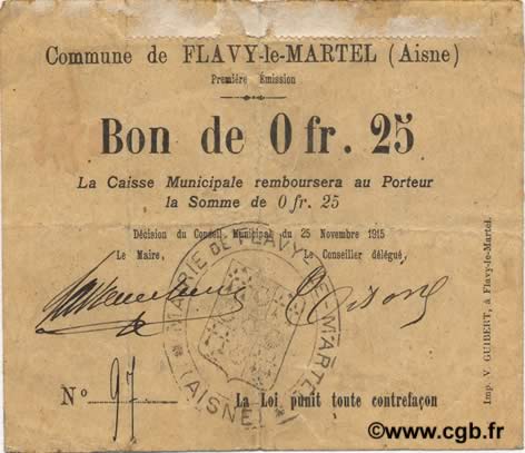 25 Centimes FRANCE régionalisme et divers  1915 JP.02-0895 TTB