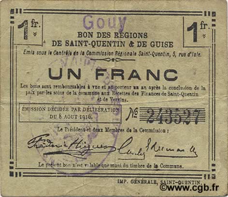 1 Franc FRANCE régionalisme et divers  1916 JP.02-1075.SQG TB
