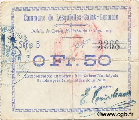50 Centimes FRANCE régionalisme et divers  1915 JP.02-1353 TB+