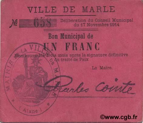1 Franc FRANCE régionalisme et divers  1914 JP.02-1439 TTB+