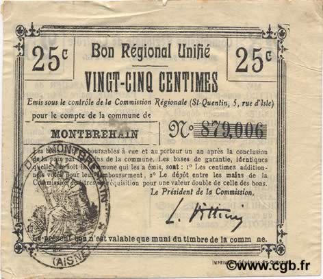 25 Centimes FRANCE régionalisme et divers  1916 JP.02-1558.BRU TTB