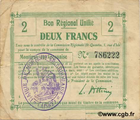 2 Francs FRANCE régionalisme et divers  1916 JP.02-1591.BRU TTB