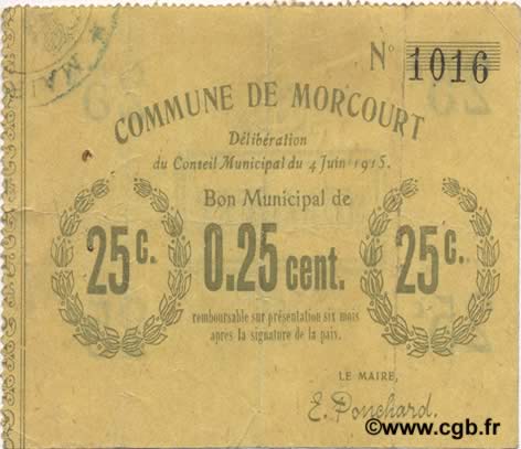 25 Centimes FRANCE régionalisme et divers  1915 JP.02-1600 TTB