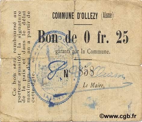 25 Centimes FRANCE regionalismo e varie  1916 JP.02-1714 MB