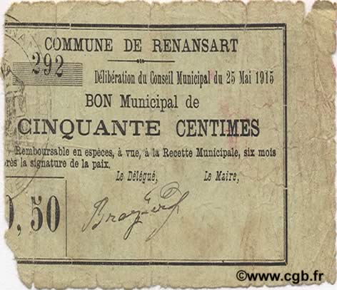 50 Centimes FRANCE régionalisme et divers  1915 JP.02-1918 B