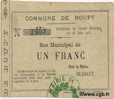 1 Franc FRANCE regionalismo y varios  1915 JP.02-1949 MBC