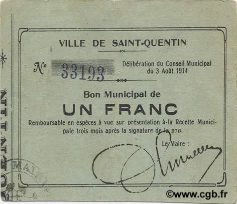 1 Franc FRANCE regionalismo y varios  1914 JP.02-2030 MBC