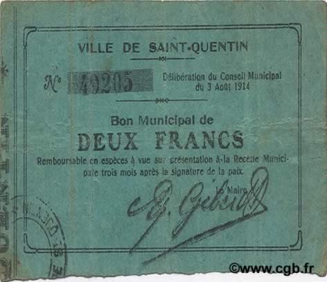 2 Francs FRANCE regionalismo y varios  1914 JP.02-2035 BC a MBC