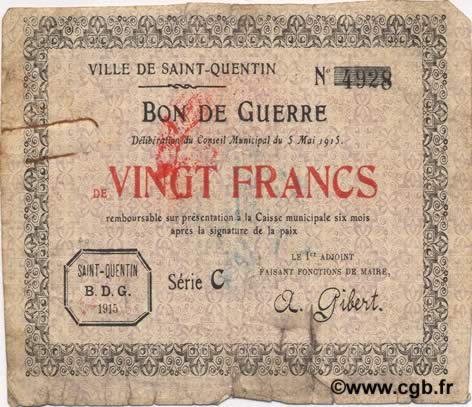 20 francs FRANCE régionalisme et divers  1915 JP.02-2066 B+