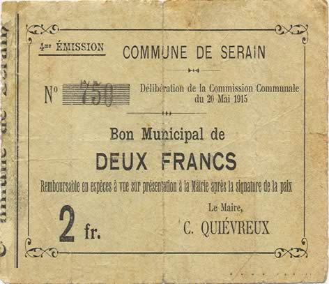 2 Francs FRANCE régionalisme et divers  1915 JP.02-2161 TB