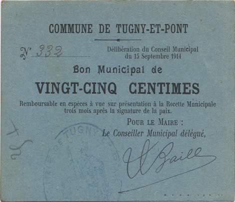25 Centimes FRANCE regionalismo y varios  1914 JP.02-2301 MBC